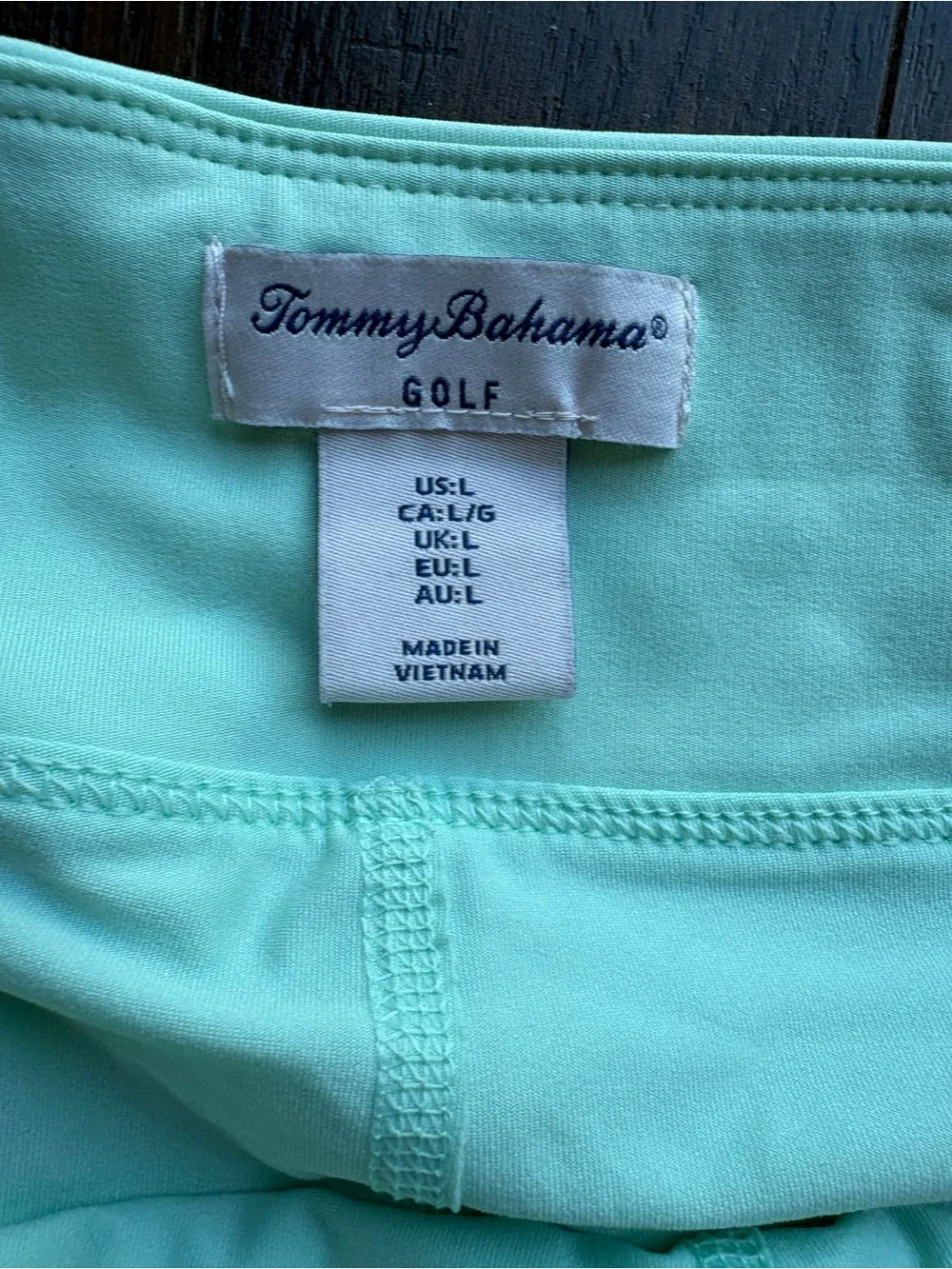 Large Tommy Bahama Light Aqua Women's Mini golf Skort - Picture 3 of 5